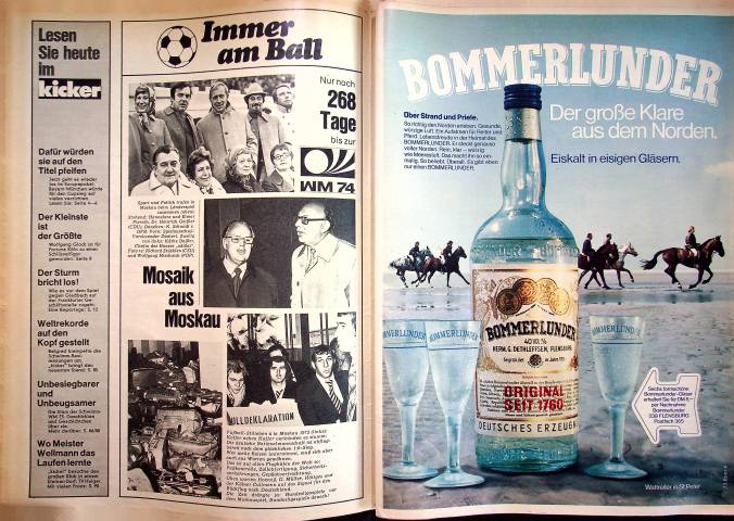 Inhaltsverzeichnis Kicker 76/1973