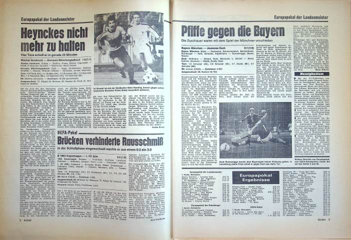 Inhaltsverzeichnis Kicker 79/1975