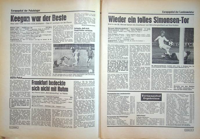 Inhaltsverzeichnis Kicker 79/1977