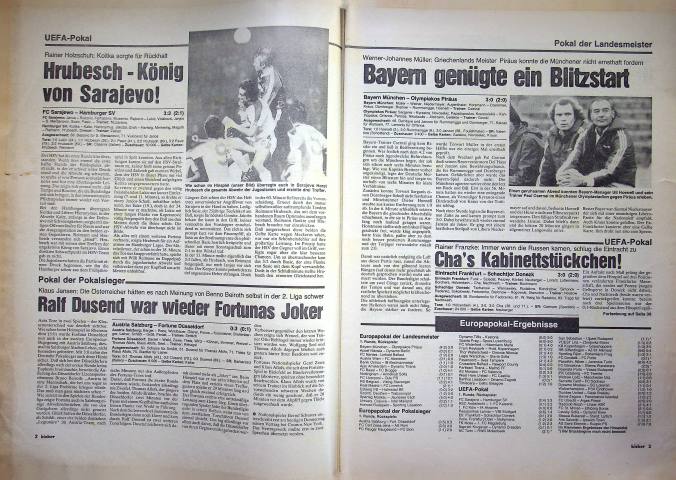 Inhaltsverzeichnis Kicker 79/1980