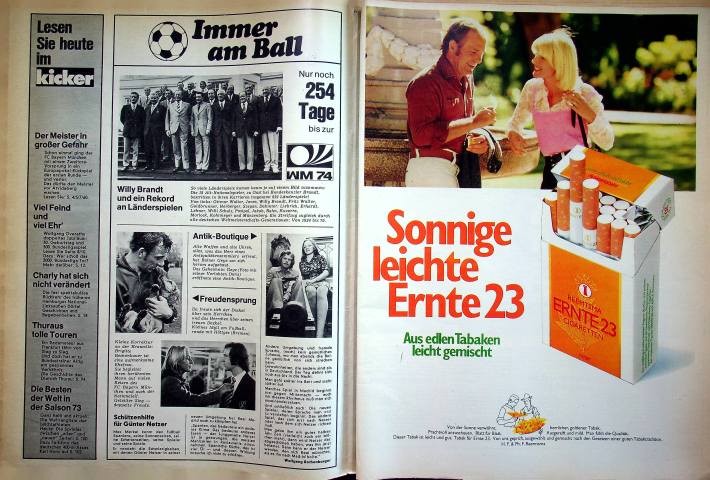 Inhaltsverzeichnis Kicker 80/1973