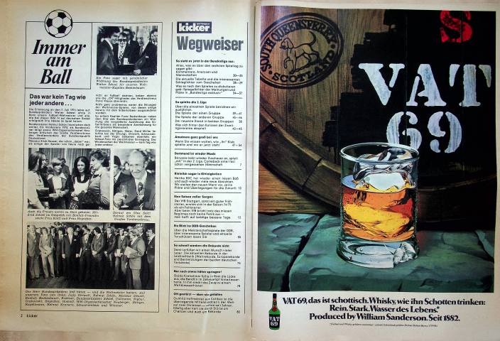 Inhaltsverzeichnis Kicker 80/1974