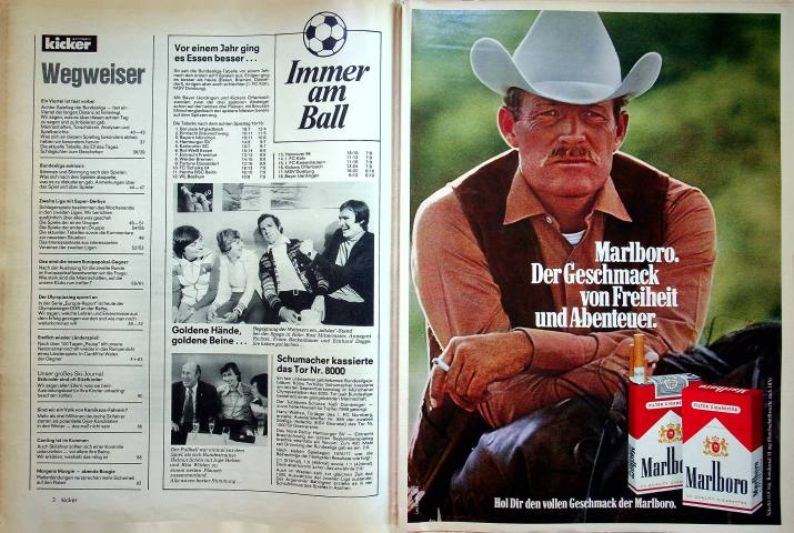 Inhaltsverzeichnis Kicker 80/1976