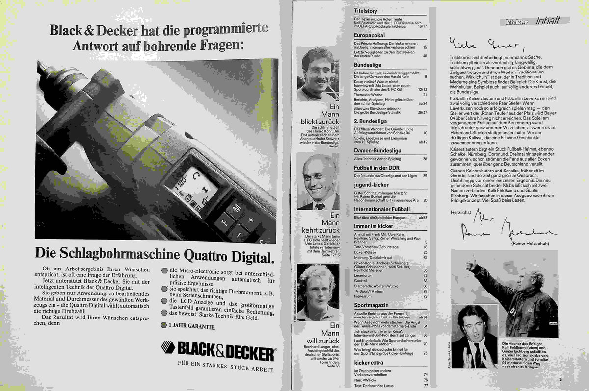 Inhaltsverzeichnis Kicker 80/1990