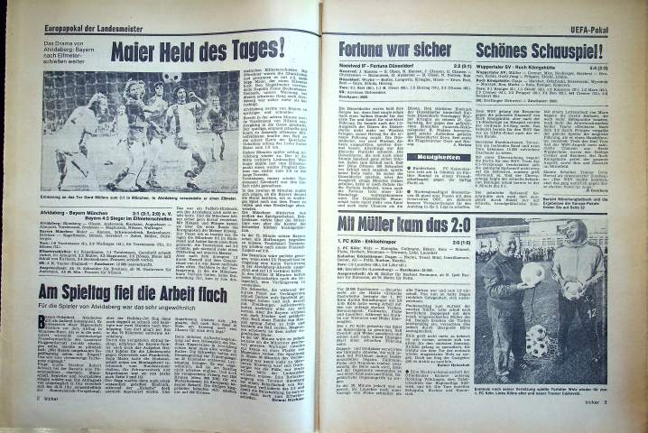 Inhaltsverzeichnis Kicker 81/1973