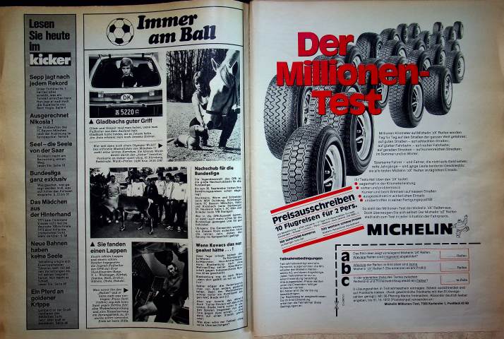 Inhaltsverzeichnis Kicker 82/1972