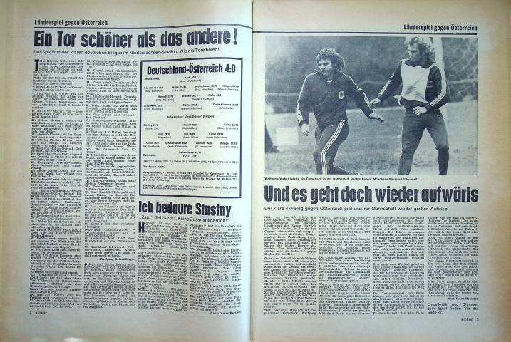 Inhaltsverzeichnis Kicker 83/1973