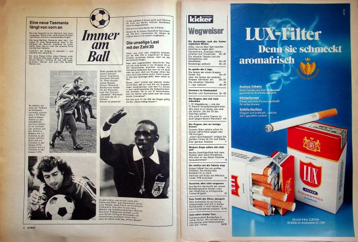 Inhaltsverzeichnis Kicker 84/1974