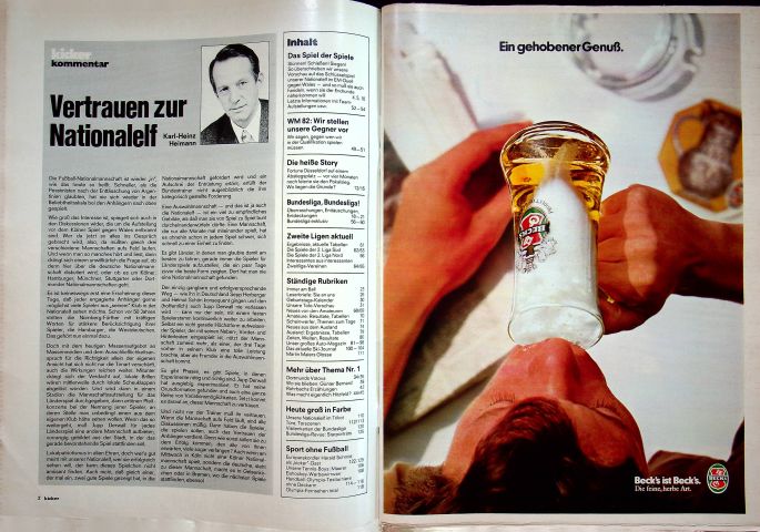 Inhaltsverzeichnis Kicker 84/1979