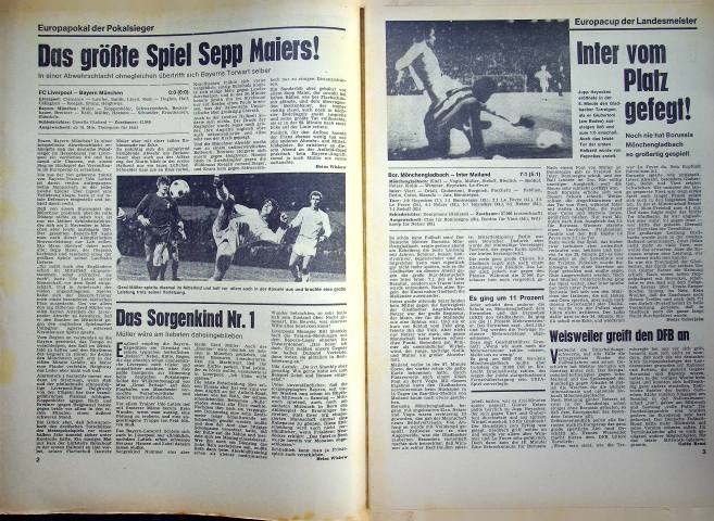 Inhaltsverzeichnis Kicker 85/1971