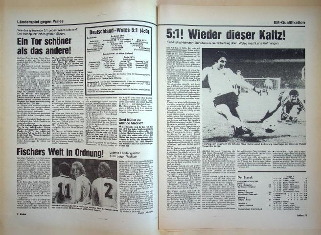 Inhaltsverzeichnis Kicker 85/1979