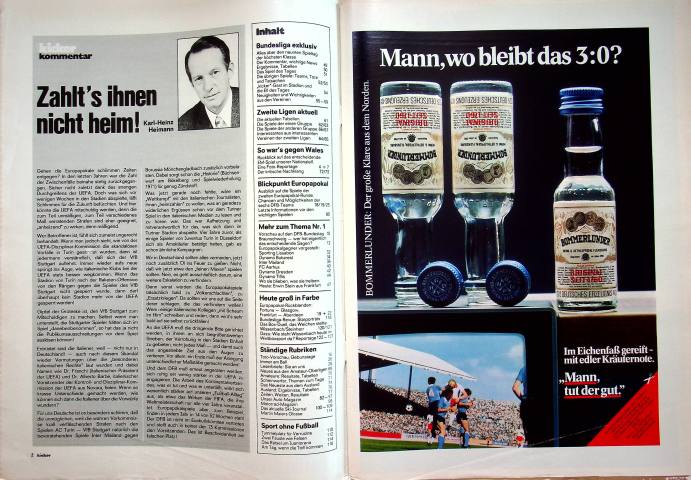 Inhaltsverzeichnis Kicker 86/1979