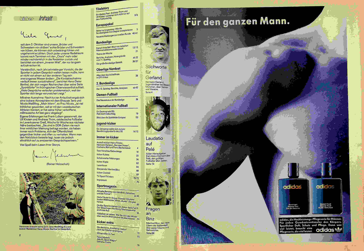 Inhaltsverzeichnis Kicker 86/1990