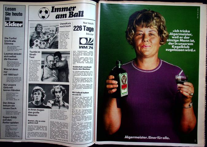 Inhaltsverzeichnis Kicker 88/1973