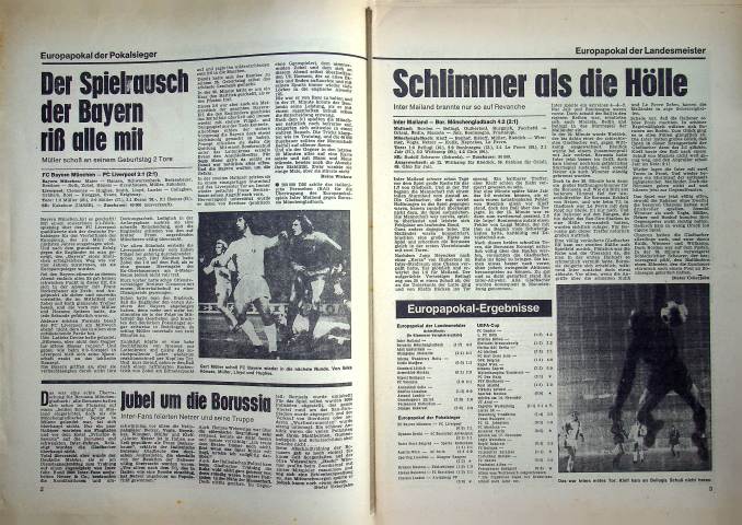 Inhaltsverzeichnis Kicker 89/1971
