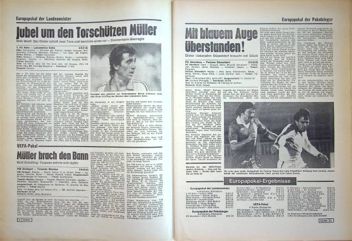 Inhaltsverzeichnis Kicker 89/1978