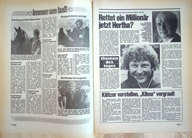 Inhaltsverzeichnis Kicker 89/1979