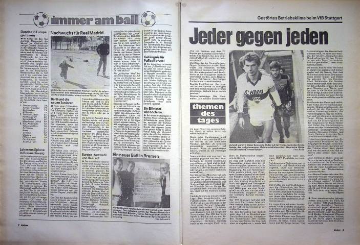 Inhaltsverzeichnis Kicker 89/1981