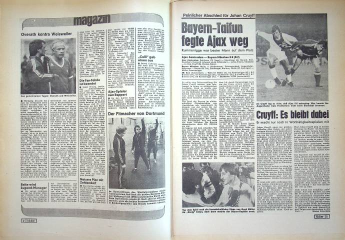 Inhaltsverzeichnis Kicker 91/1978