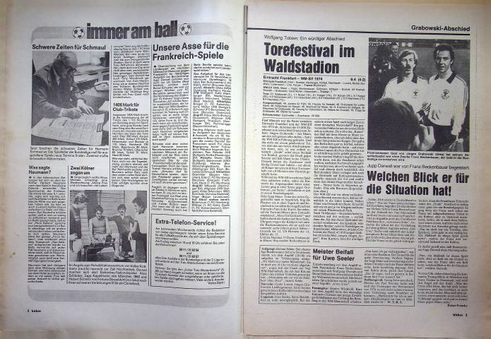 Inhaltsverzeichnis Kicker 91/1980