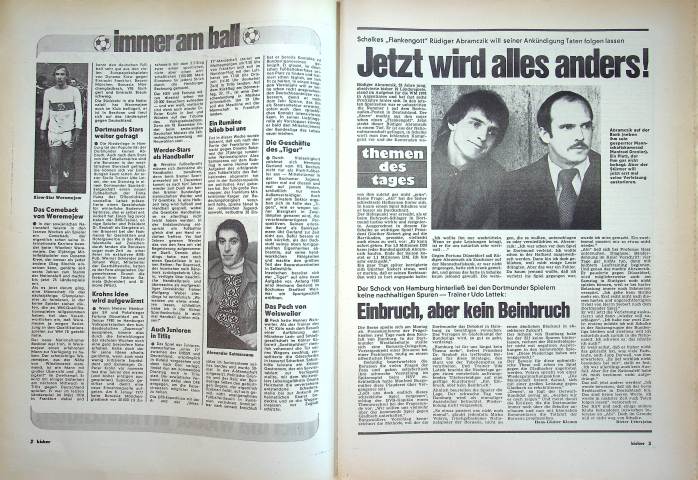 Inhaltsverzeichnis Kicker 93/1979