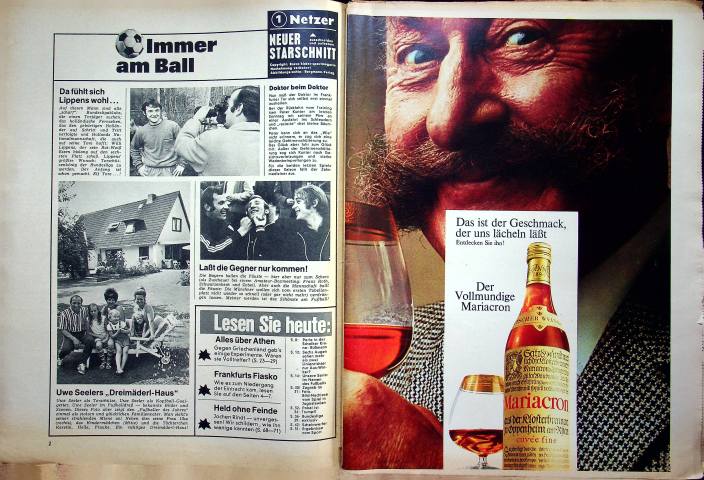 Inhaltsverzeichnis Kicker 94/1970