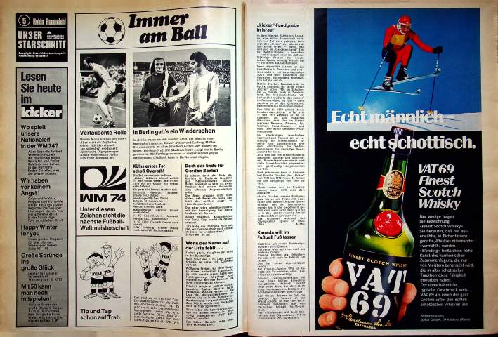 Inhaltsverzeichnis Kicker 94/1972