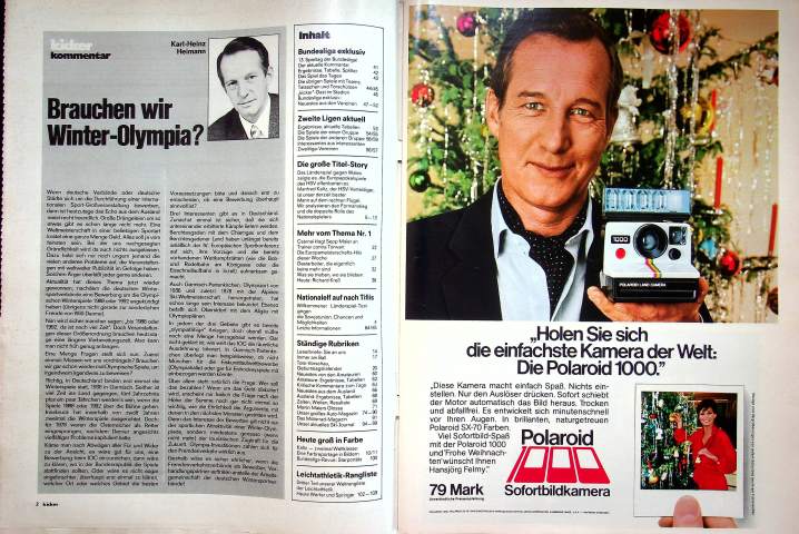 Inhaltsverzeichnis Kicker 94/1979