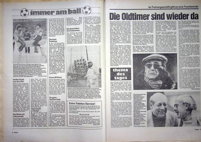 Inhaltsverzeichnis Kicker 97/1981